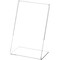 Plymor Clear Acrylic Sign Display / Literature Holder (Angled), 3.5" W x 5.5" H